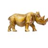 Statuette Rhinocéros en Bois Sculpté