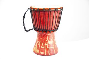 Djembé Rouge Sculpté