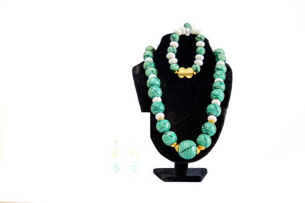 Parure Collier et Bracelet en Perles