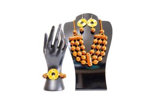 Parure en Perles Orange