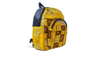 Sac à dos motifs africains jaune moutarde