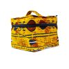 Trousse jaune moutarde motifs traditionnels