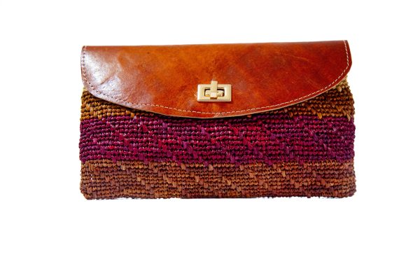 Pochette Artisanale en Raphia et Cuir