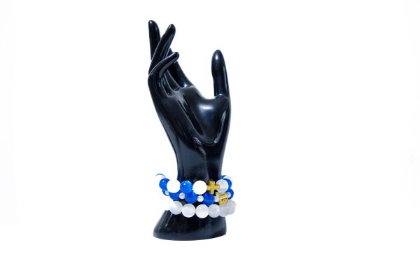 IMG_3605 Bracelets perles bleues et blanches