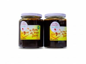 Isolate_oil_bottle_on_white_2K_20260915220548 Miel de termitière naturel "Le Bon Miel de Papa Soro" 350g